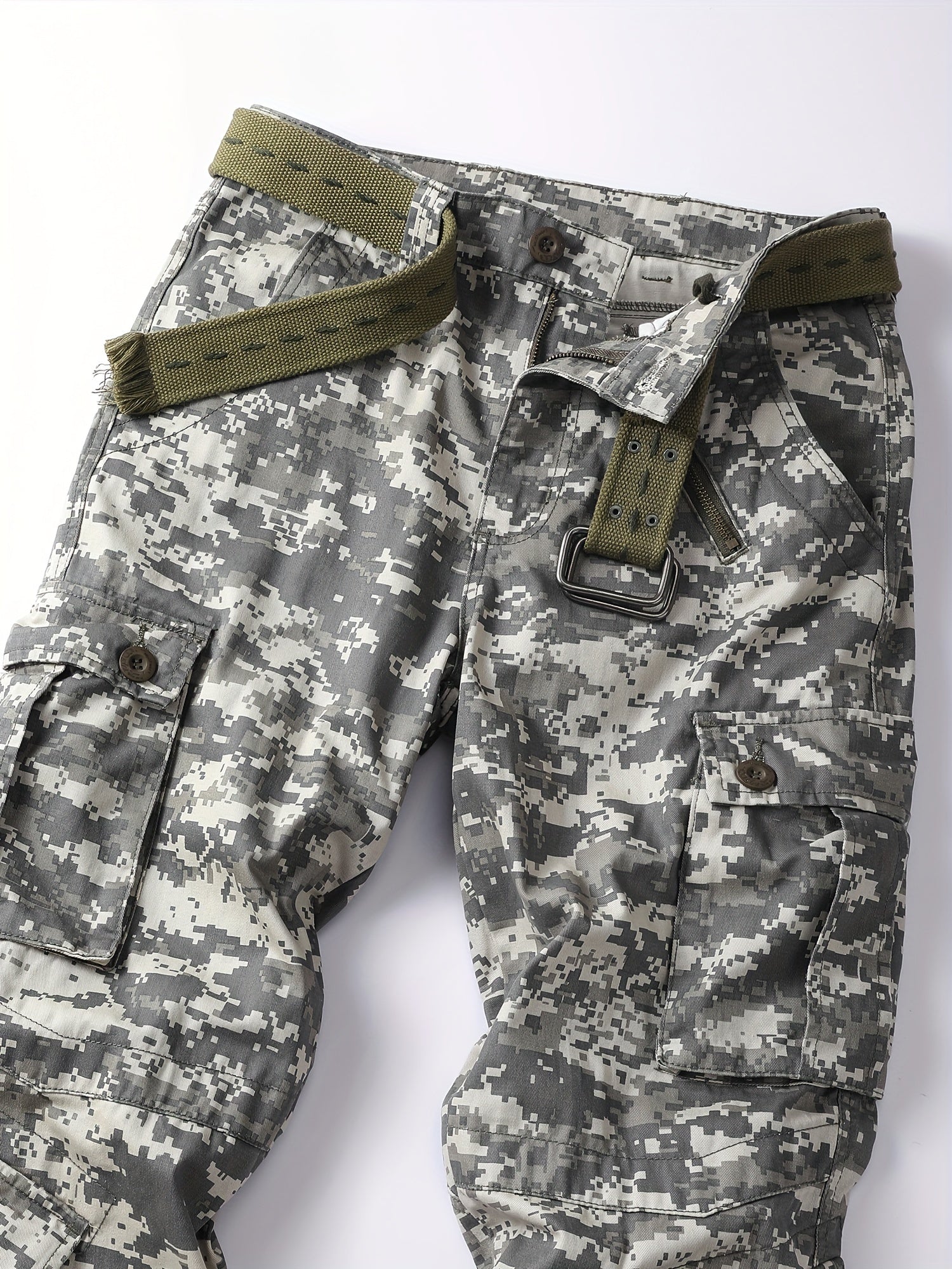 Men’s Tactical Camo Cargo Pants: Comfort Cotton, Multi-Flap Pockets, Ideal for Hiking & Casual Outdoors