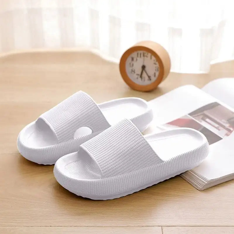 Cloud Cushion Slides for Men and Women, Soft Slippers, Thick Platform, Bathroom, Home, Interior, Anti-Slip