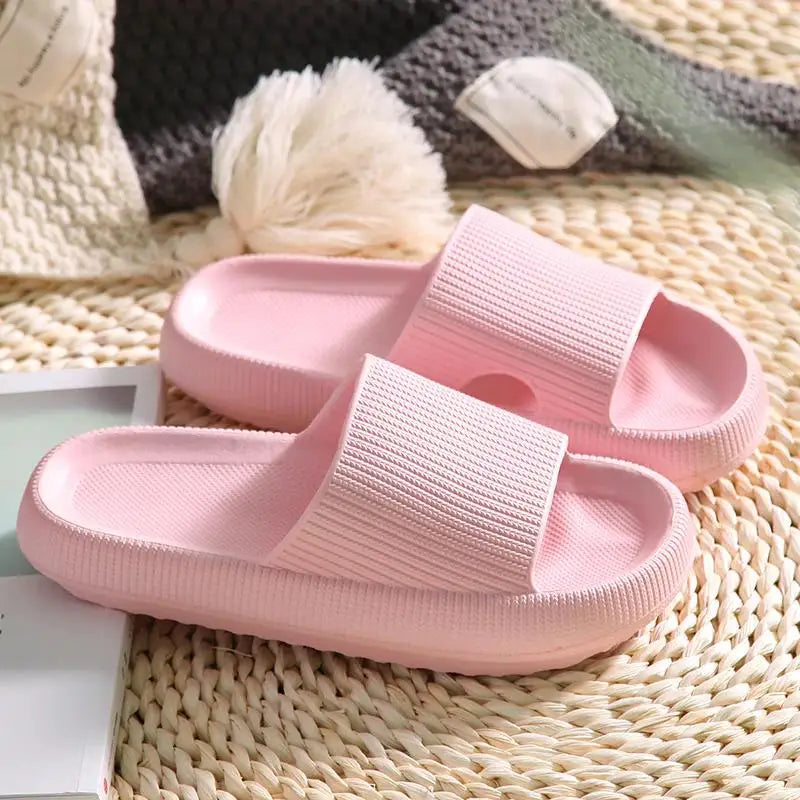 Cloud Cushion Slides for Men and Women, Soft Slippers, Thick Platform, Bathroom, Home, Interior, Anti-Slip