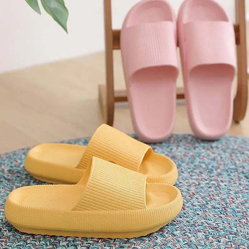 Cloud Cushion Slides for Men and Women, Soft Slippers, Thick Platform, Bathroom, Home, Interior, Anti-Slip