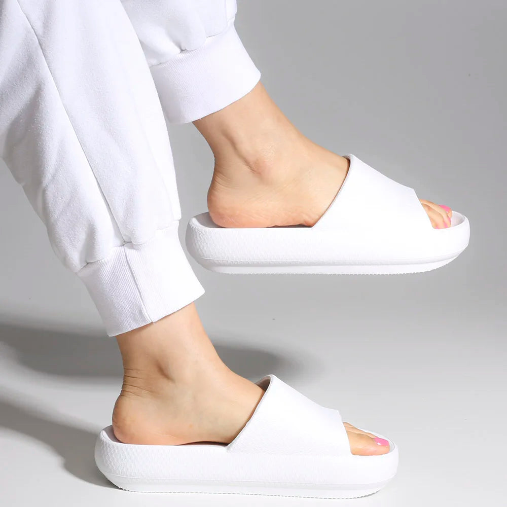 Cloud Cushion Slides for Men and Women, Soft Slippers, Thick Platform, Bathroom, Home, Interior, Anti-Slip
