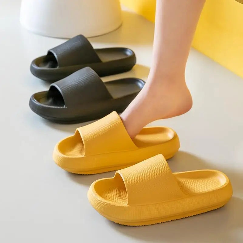 Cloud Cushion Slides for Men and Women, Soft Slippers, Thick Platform, Bathroom, Home, Interior, Anti-Slip