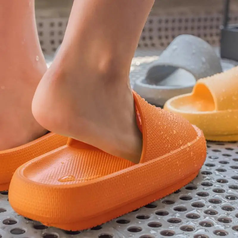 Cloud Cushion Slides for Men and Women, Soft Slippers, Thick Platform, Bathroom, Home, Interior, Anti-Slip