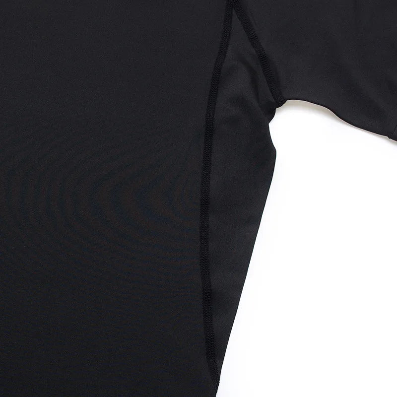 Compression Shirt Men Short Running T Shirt Gym Sports Top Quick Dry Breathable Black Fitness Sportswear Bodybuilding Clothing