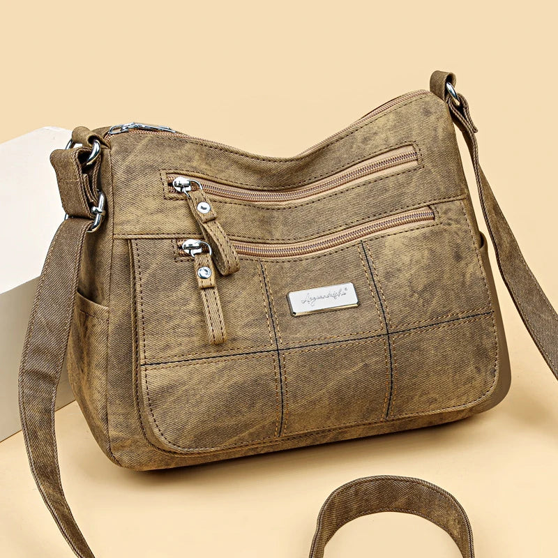 Fashion Women's Canvas Crossbody Bag Luxury Designer Tote Shoulder Bags for Ladie Old Money Messenger Handbags