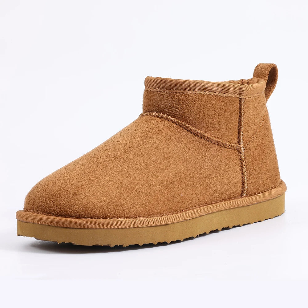 Shevalues Winter Women Snow Boots Brand Fuzzy Snow Boots Short Ankle Fur Boots Warm House Cotton Boots Fashion Women Mini Boots