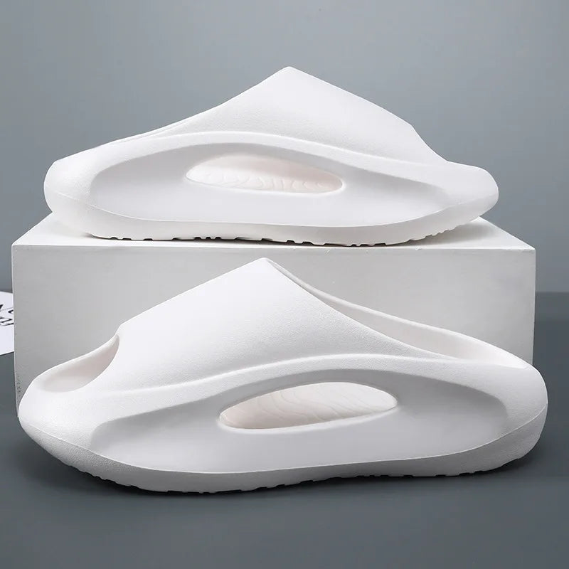 Kidmi Summer Men Slippers Outdoor Thick Sole Beach Slides For Men Arch Support Slippers Casual Soft Men Shoes New EVA Slippers