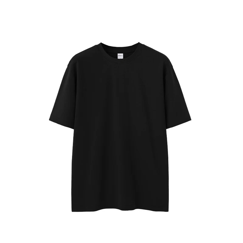 INFLATION Men's Solid Double Sided T-Shirt Simple Versatile Basic Short Sleeve Light Luxury Old Money Style Tee