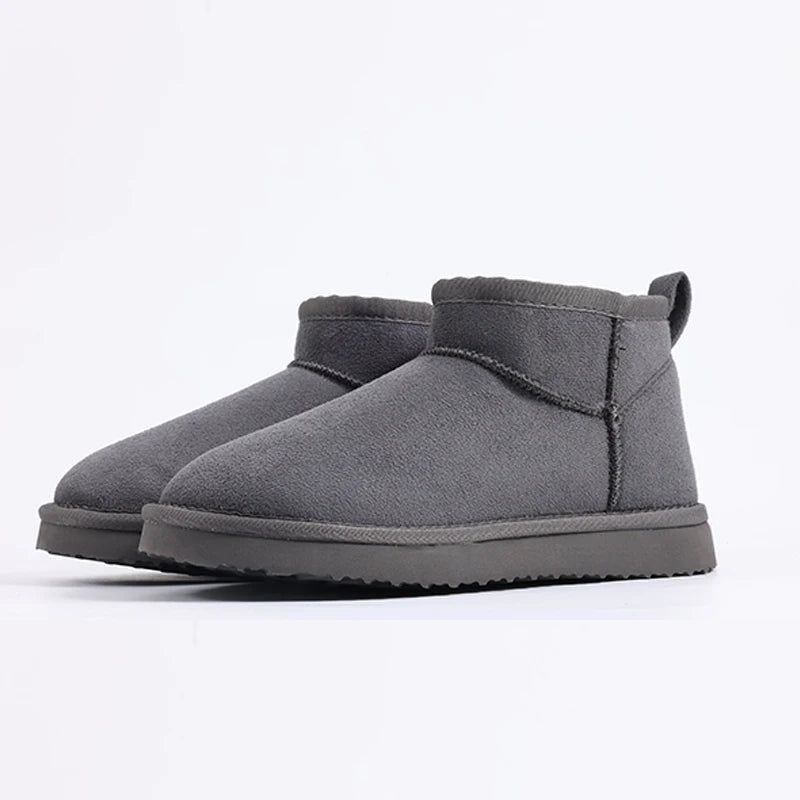 Shevalues Winter Women Snow Boots Brand Fuzzy Snow Boots Short Ankle Fur Boots Warm House Cotton Boots Fashion Women Mini Boots