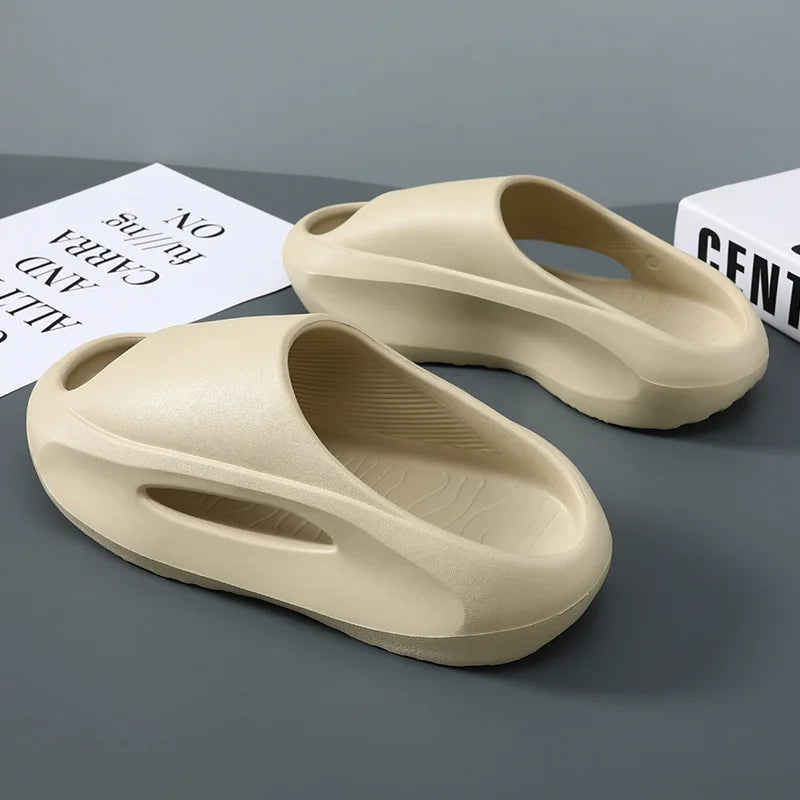 Kidmi Summer Men Slippers Outdoor Thick Sole Beach Slides For Men Arch Support Slippers Casual Soft Men Shoes New EVA Slippers