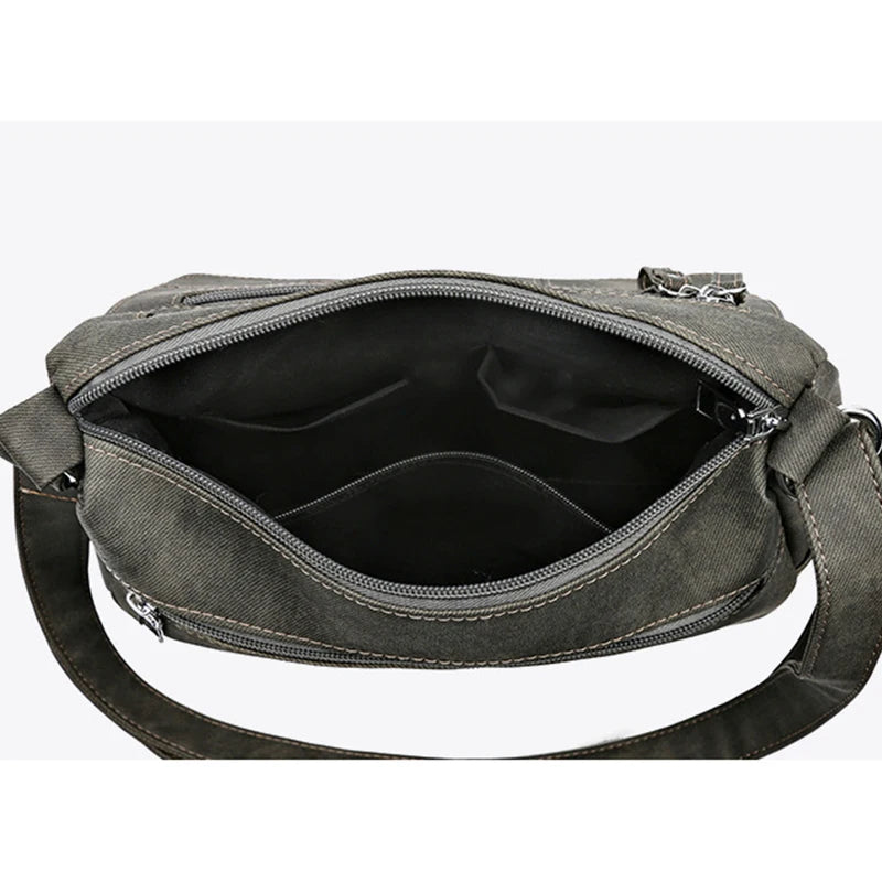 Fashion Women's Canvas Crossbody Bag Luxury Designer Tote Shoulder Bags for Ladie Old Money Messenger Handbags