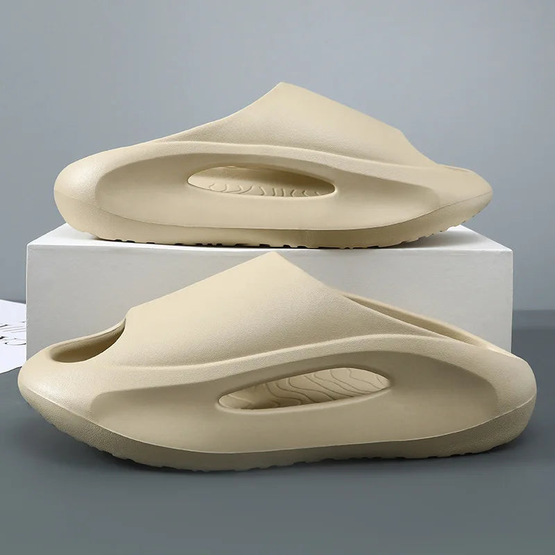 Kidmi Summer Men Slippers Outdoor Thick Sole Beach Slides For Men Arch Support Slippers Casual Soft Men Shoes New EVA Slippers