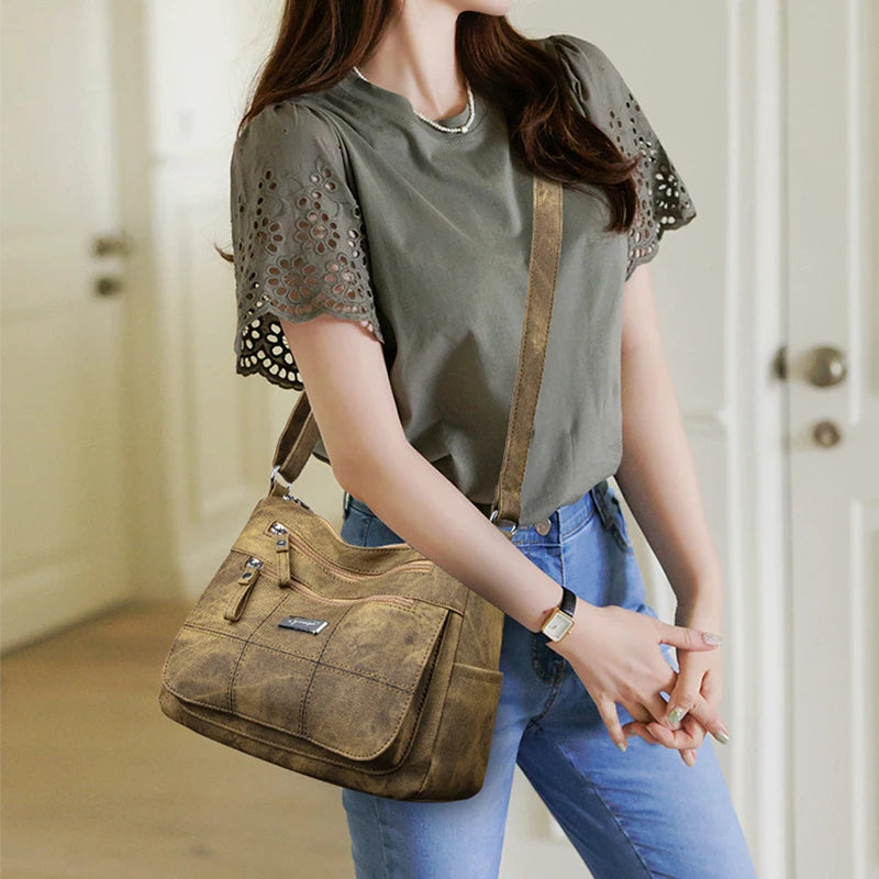 Fashion Women's Canvas Crossbody Bag Luxury Designer Tote Shoulder Bags for Ladie Old Money Messenger Handbags