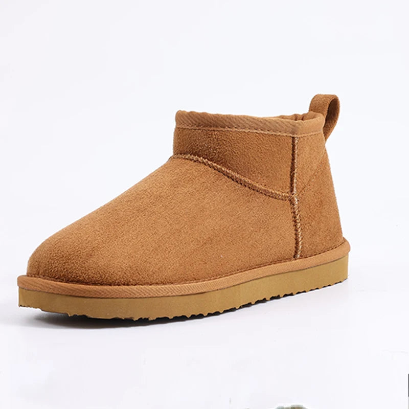 Shevalues Winter Women Snow Boots Brand Fuzzy Snow Boots Short Ankle Fur Boots Warm House Cotton Boots Fashion Women Mini Boots