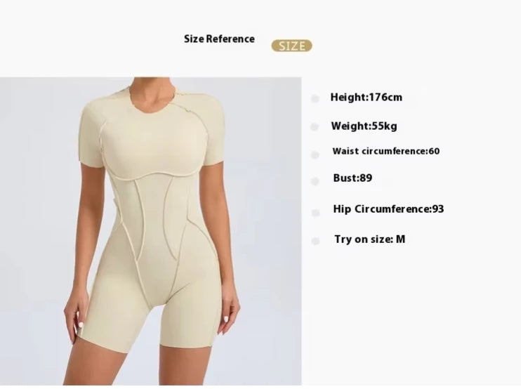 Short Jumpsuit Gym Clothes For Women Sportswear Fitness Overalls Backless Scrunch Booty Yoga Suit Sports Set Outfit