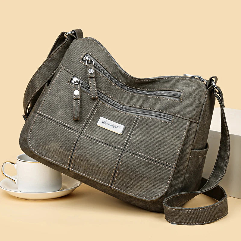 Fashion Women's Canvas Crossbody Bag Luxury Designer Tote Shoulder Bags for Ladie Old Money Messenger Handbags