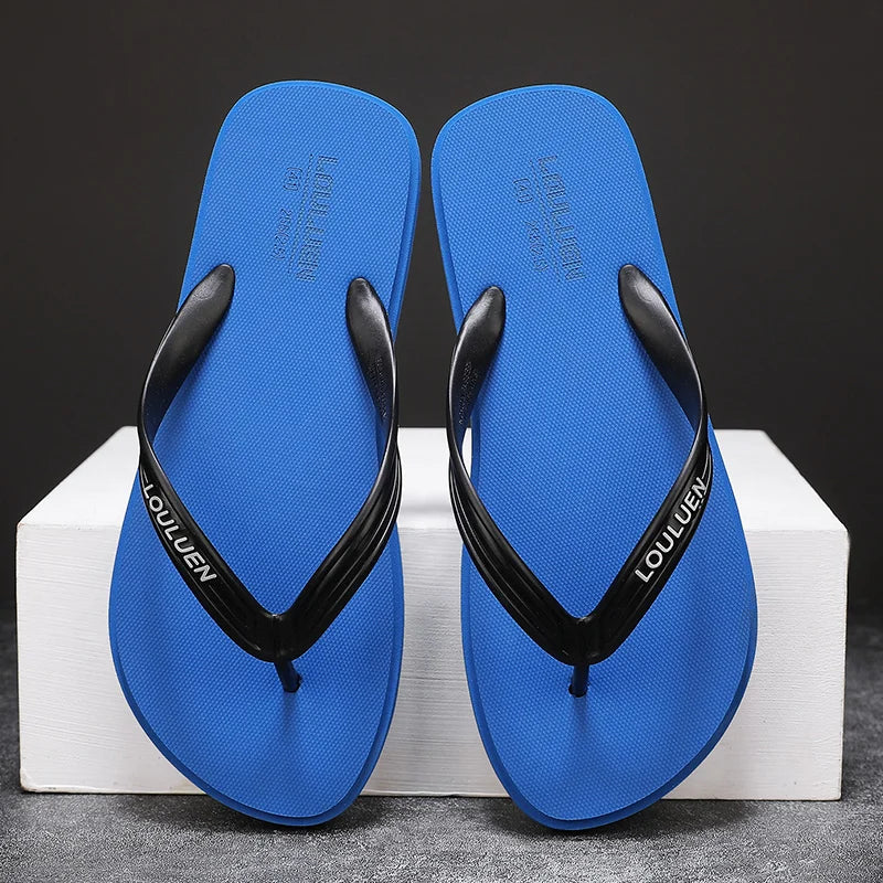 New men's flip flops with soft sole, comfortable, open toe flip flops for indoor and outdoor walks, summer beach flip flops for
