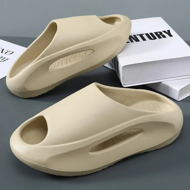Kidmi Summer Men Slippers Outdoor Thick Sole Beach Slides For Men Arch Support Slippers Casual Soft Men Shoes New EVA Slippers