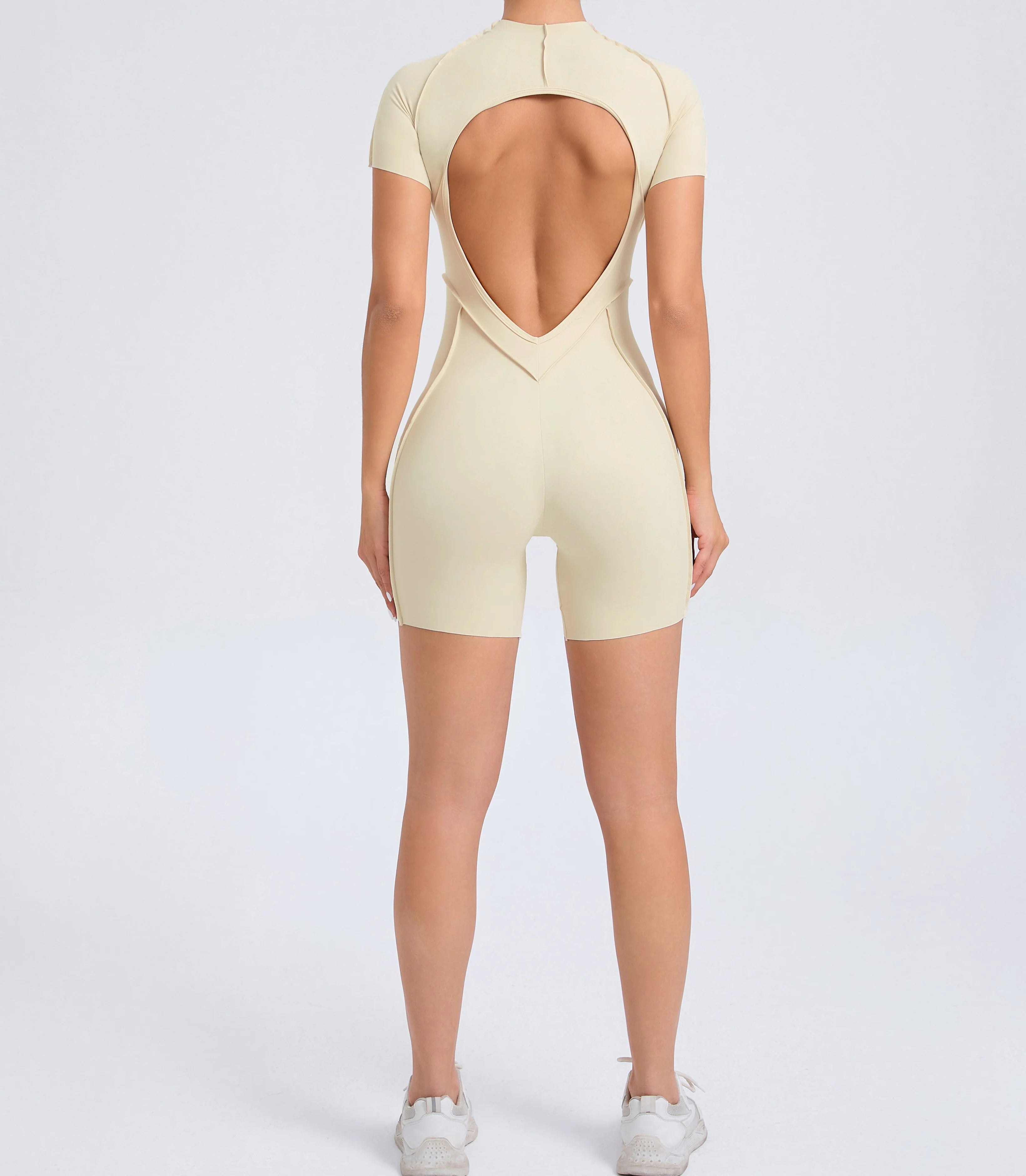 Short Jumpsuit Gym Clothes For Women Sportswear Fitness Overalls Backless Scrunch Booty Yoga Suit Sports Set Outfit