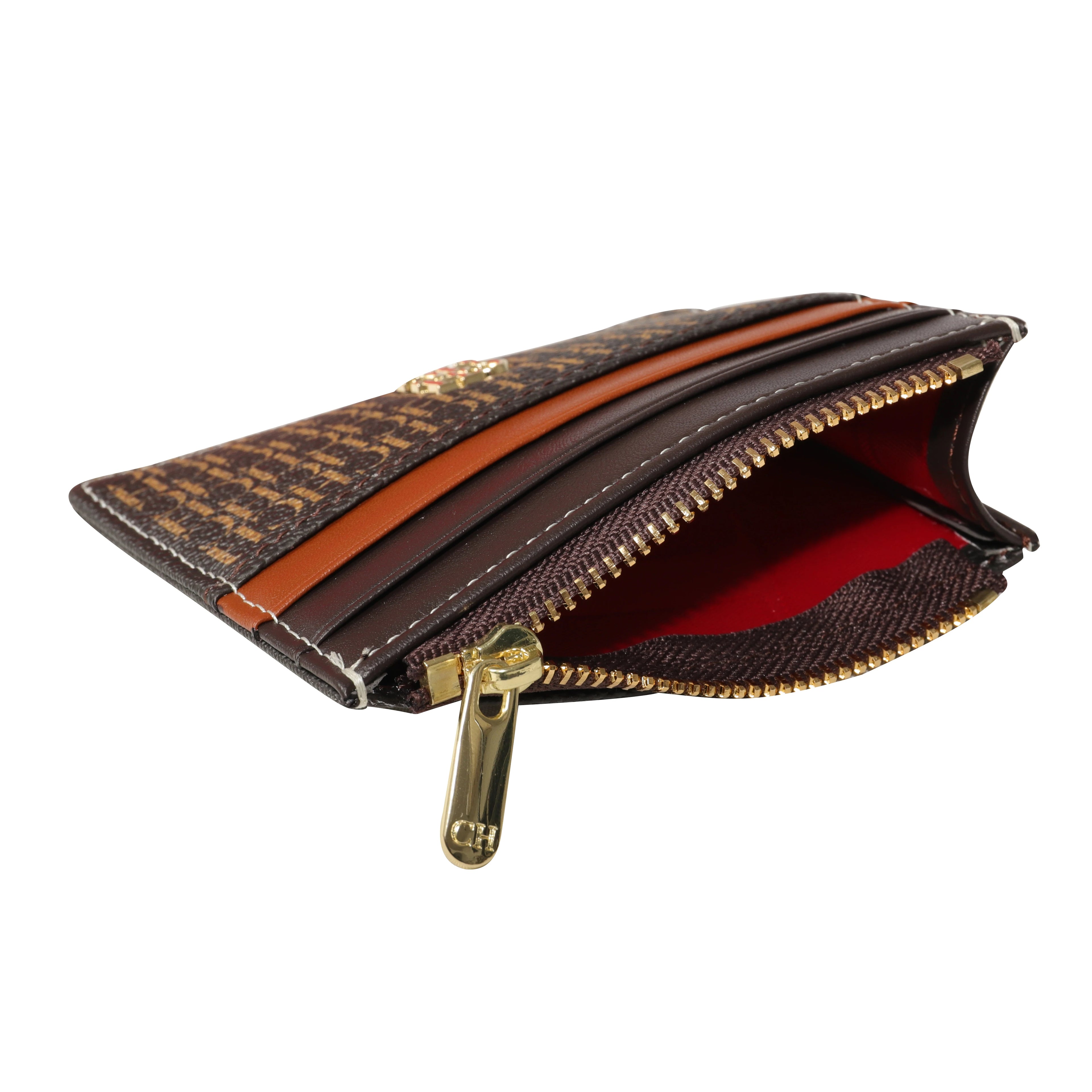 CH Women's Bag Wallet Exquisite Compact Convenient Decoration Durable Elegant Brand Design Sense Letter Decoration Zipper