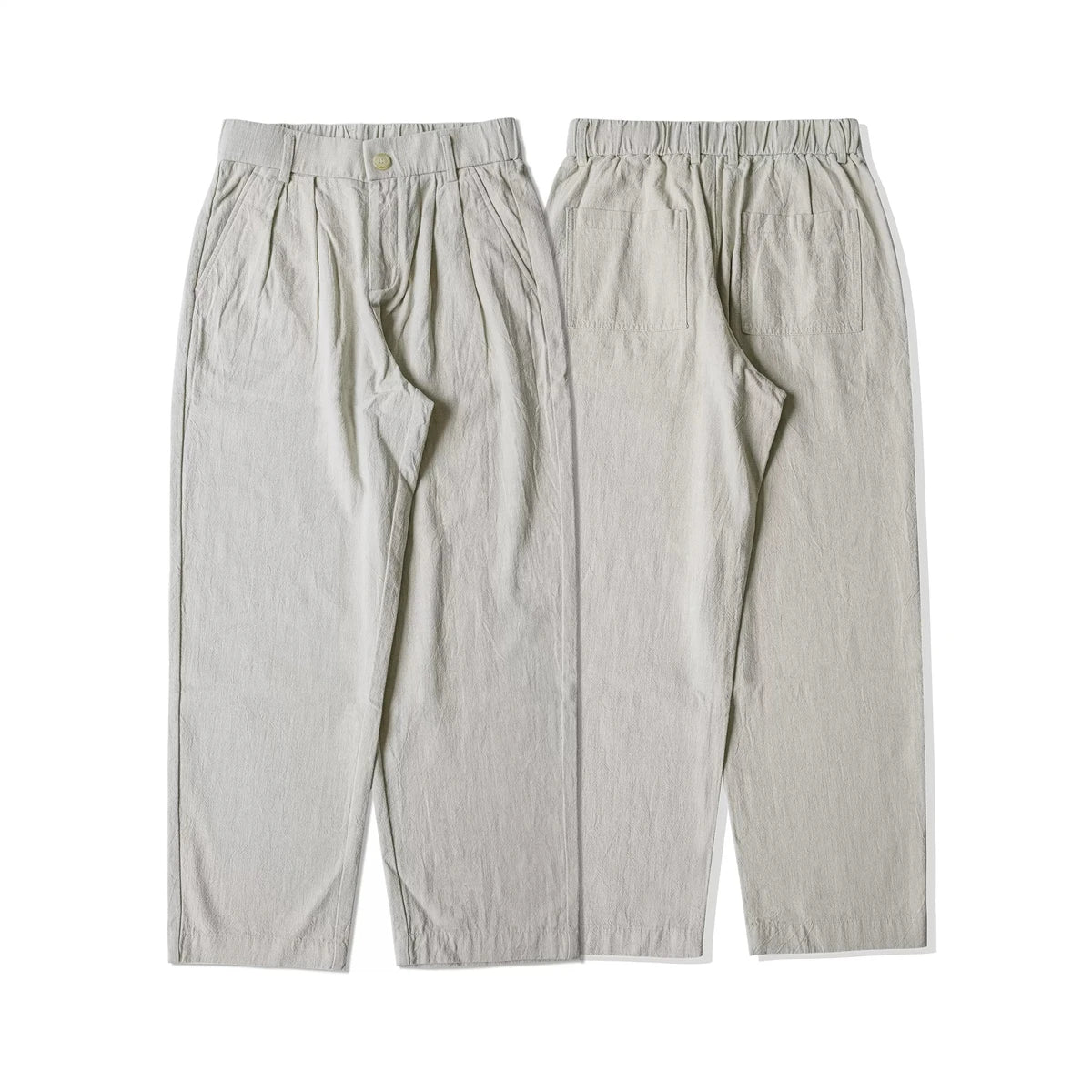 Red Tornado Men's Cotton Linen Casual Pants Old Money Style Breathable Trousers