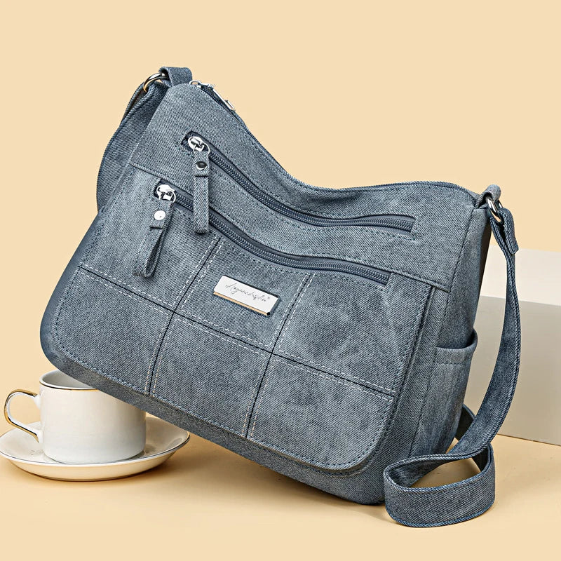 Fashion Women's Canvas Crossbody Bag Luxury Designer Tote Shoulder Bags for Ladie Old Money Messenger Handbags