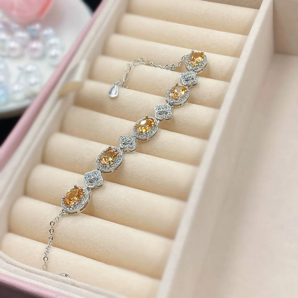 Natural Yellow Citrine Quartz Clear Faceted Beads Bracelet 10x8mm Crystal Citrine Women Men Wealthy Jewelry Beads AAAAA