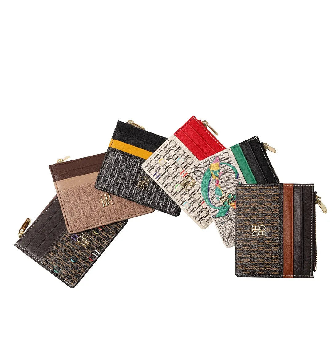 CH Women's Bag Wallet Exquisite Compact Convenient Decoration Durable Elegant Brand Design Sense Letter Decoration Zipper
