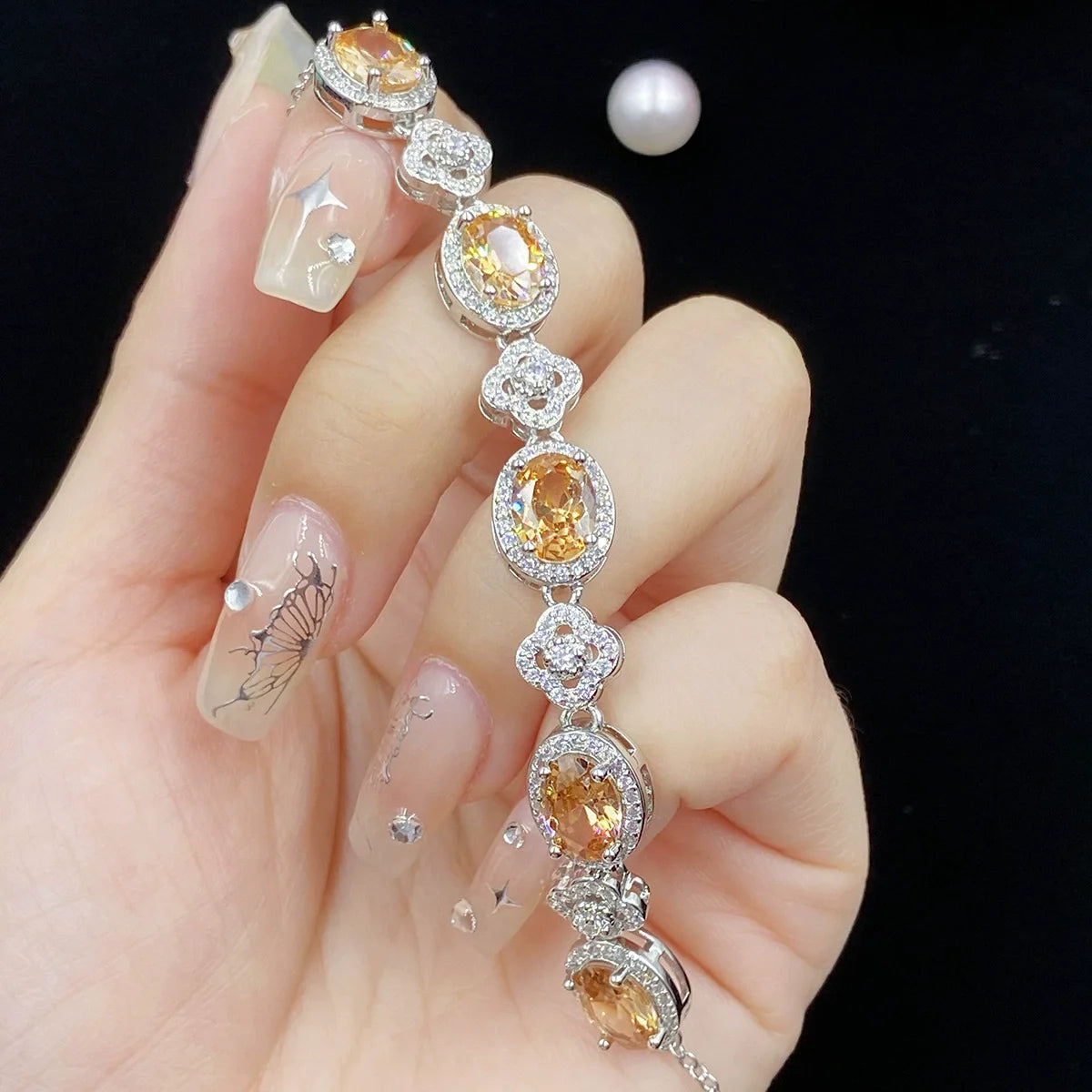 Natural Yellow Citrine Quartz Clear Faceted Beads Bracelet 10x8mm Crystal Citrine Women Men Wealthy Jewelry Beads AAAAA
