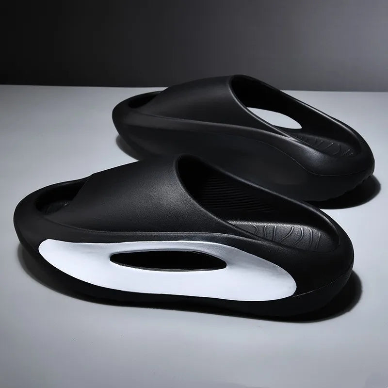 Kidmi Summer Men Slippers Outdoor Thick Sole Beach Slides For Men Arch Support Slippers Casual Soft Men Shoes New EVA Slippers