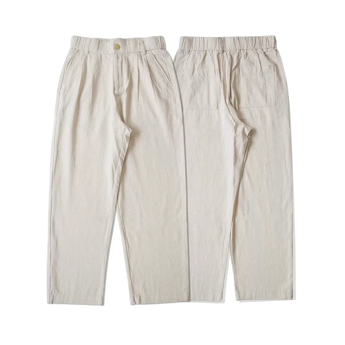 Red Tornado Old Money Aesthetic Linen Pants Men's Casual Pleated Trousers Loose Fit