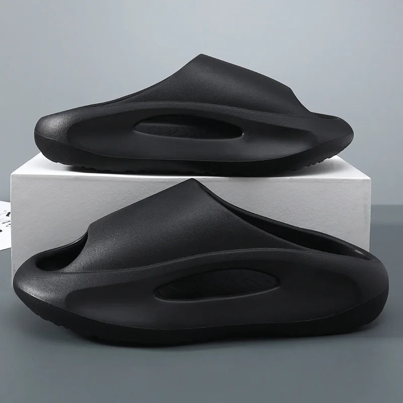 Kidmi Summer Men Slippers Outdoor Thick Sole Beach Slides For Men Arch Support Slippers Casual Soft Men Shoes New EVA Slippers