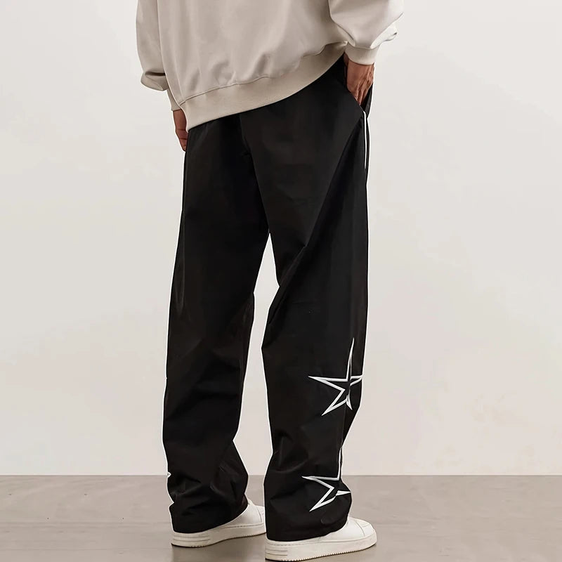 Paratrooper pants sports men's ice silk spring and summer straight work pants lace-up loose pants outdoor pants casual pants