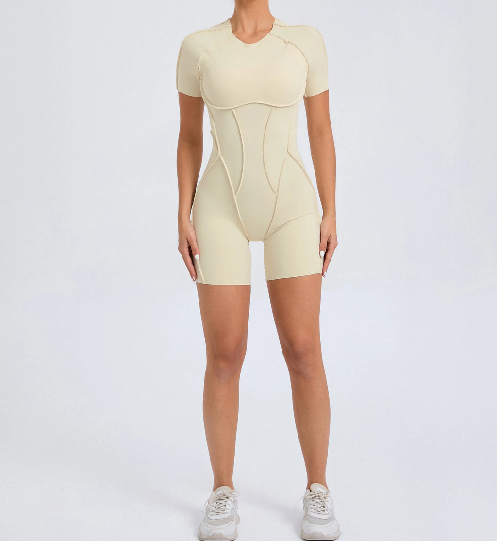 Short Jumpsuit Gym Clothes For Women Sportswear Fitness Overalls Backless Scrunch Booty Yoga Suit Sports Set Outfit