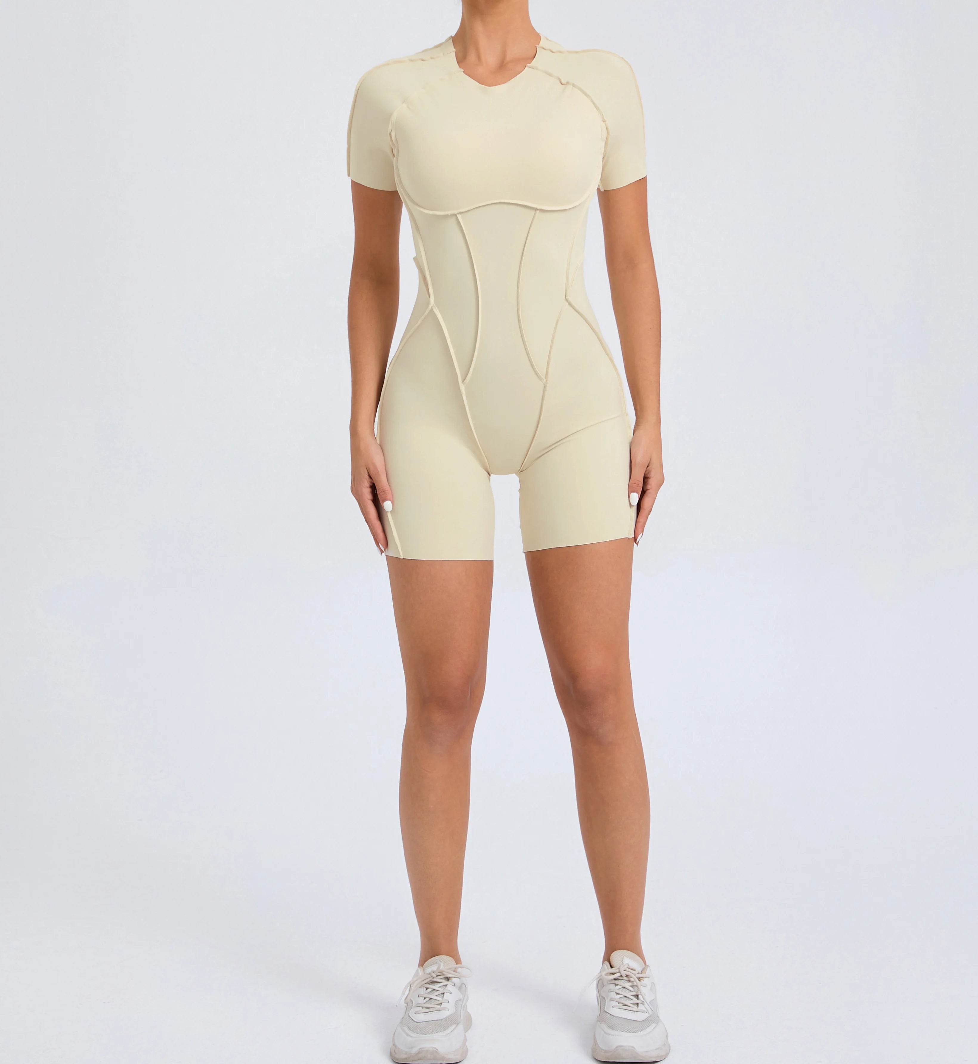 Short Jumpsuit Gym Clothes For Women Sportswear Fitness Overalls Backless Scrunch Booty Yoga Suit Sports Set Outfit