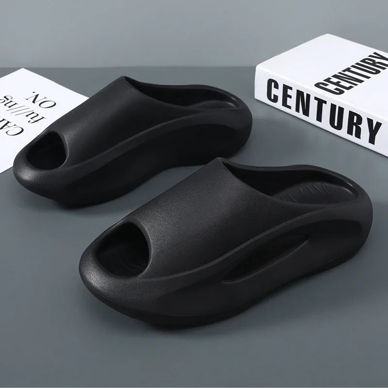 Kidmi Summer Men Slippers Outdoor Thick Sole Beach Slides For Men Arch Support Slippers Casual Soft Men Shoes New EVA Slippers