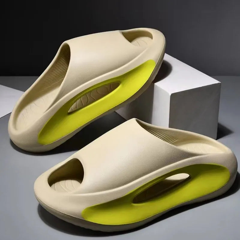 Kidmi Summer Men Slippers Outdoor Thick Sole Beach Slides For Men Arch Support Slippers Casual Soft Men Shoes New EVA Slippers