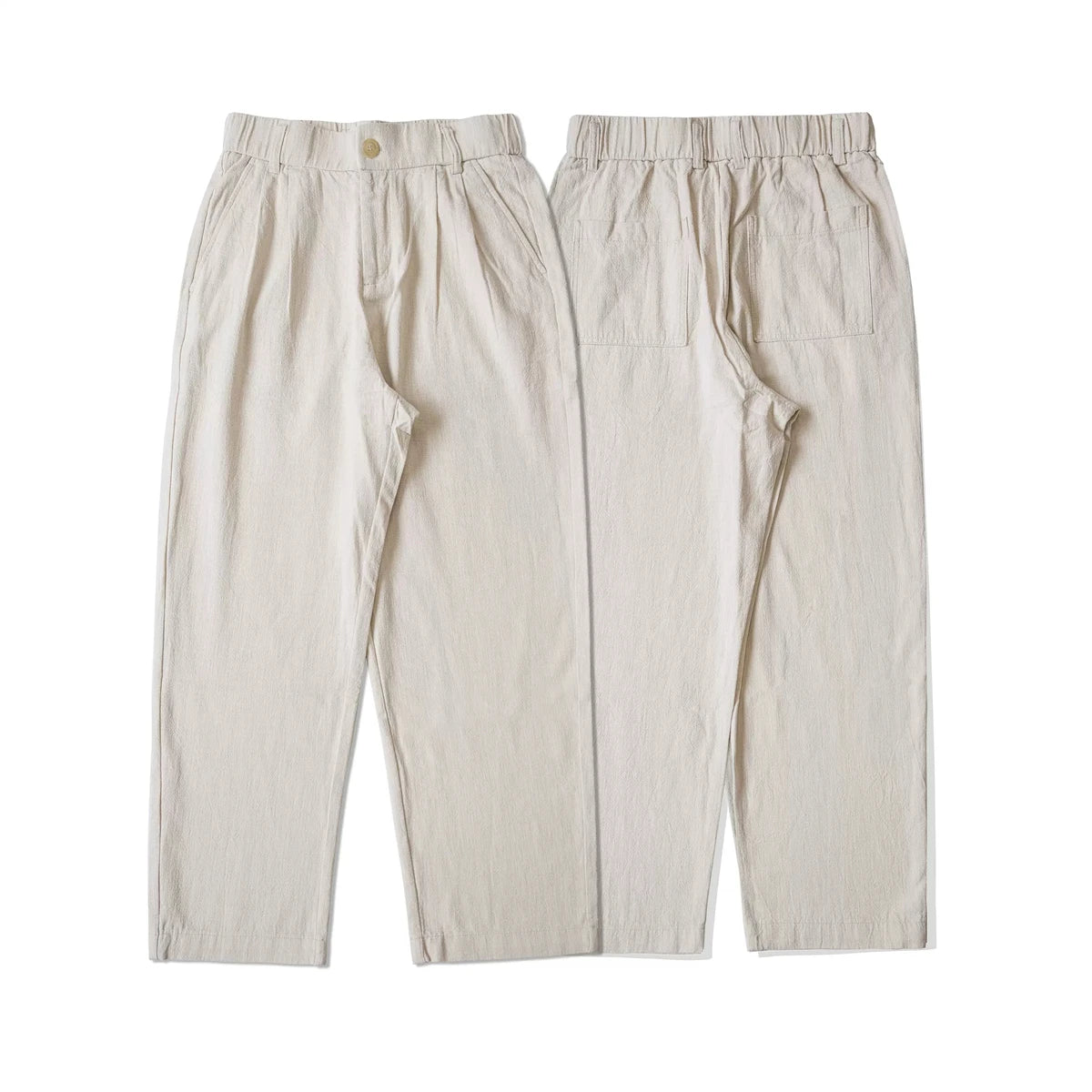 Red Tornado Men's Cotton Linen Casual Pants Old Money Style Breathable Trousers