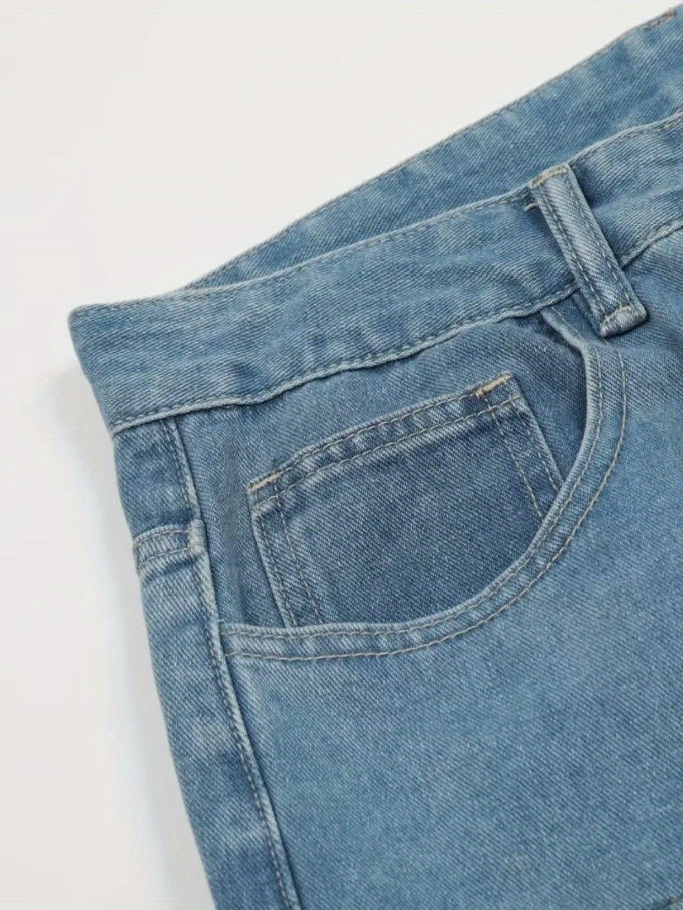 Men's Trendy Multi Flap Pocket Trousers, Wide Leg Loose Casual Outdoor Baggy Pants, Men's Jean Work Pants Outdoors K-pop