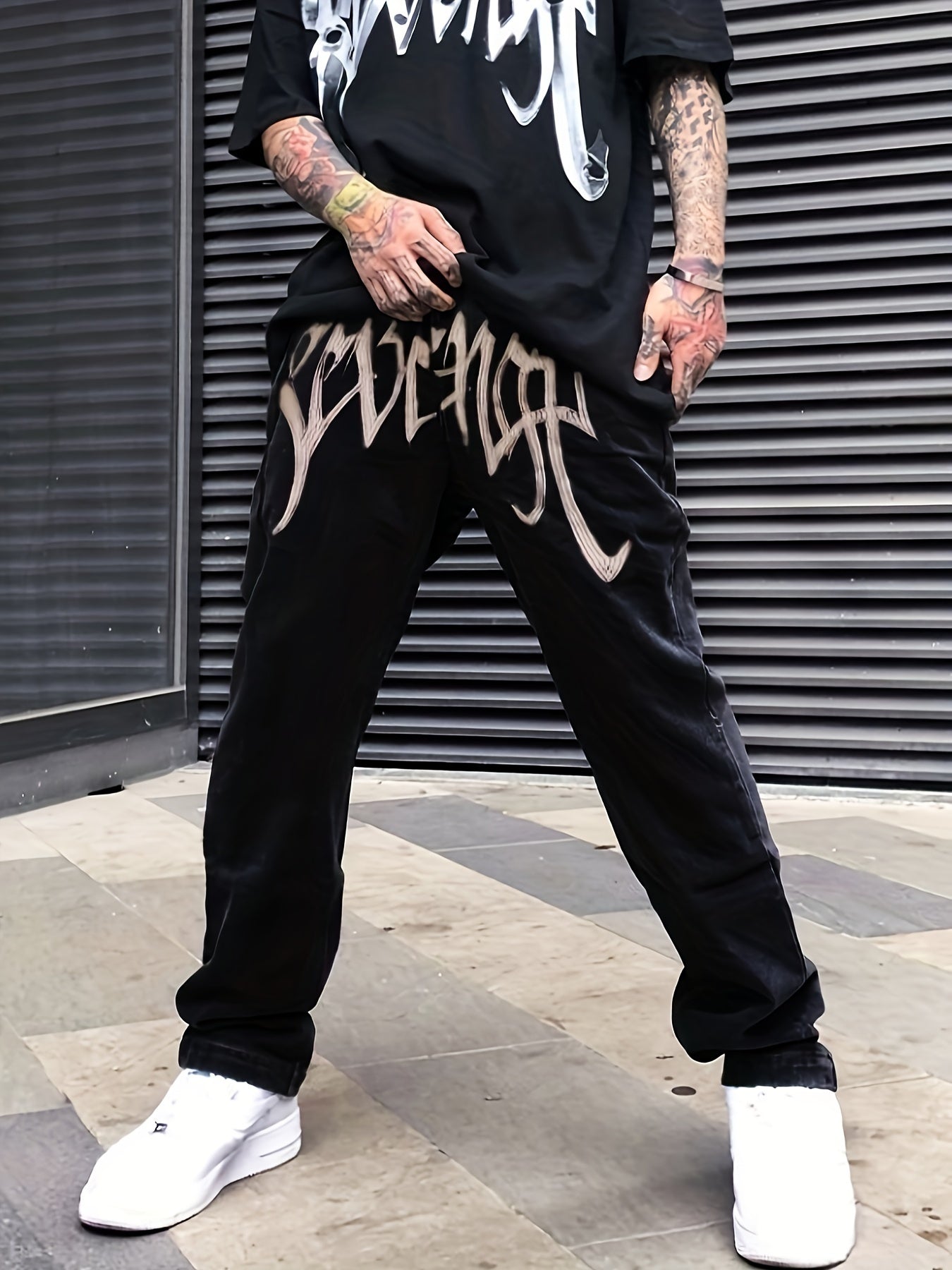 Loose Fit Men's Y2k Casual Jeans, Baggy Street Style For Fall Winter