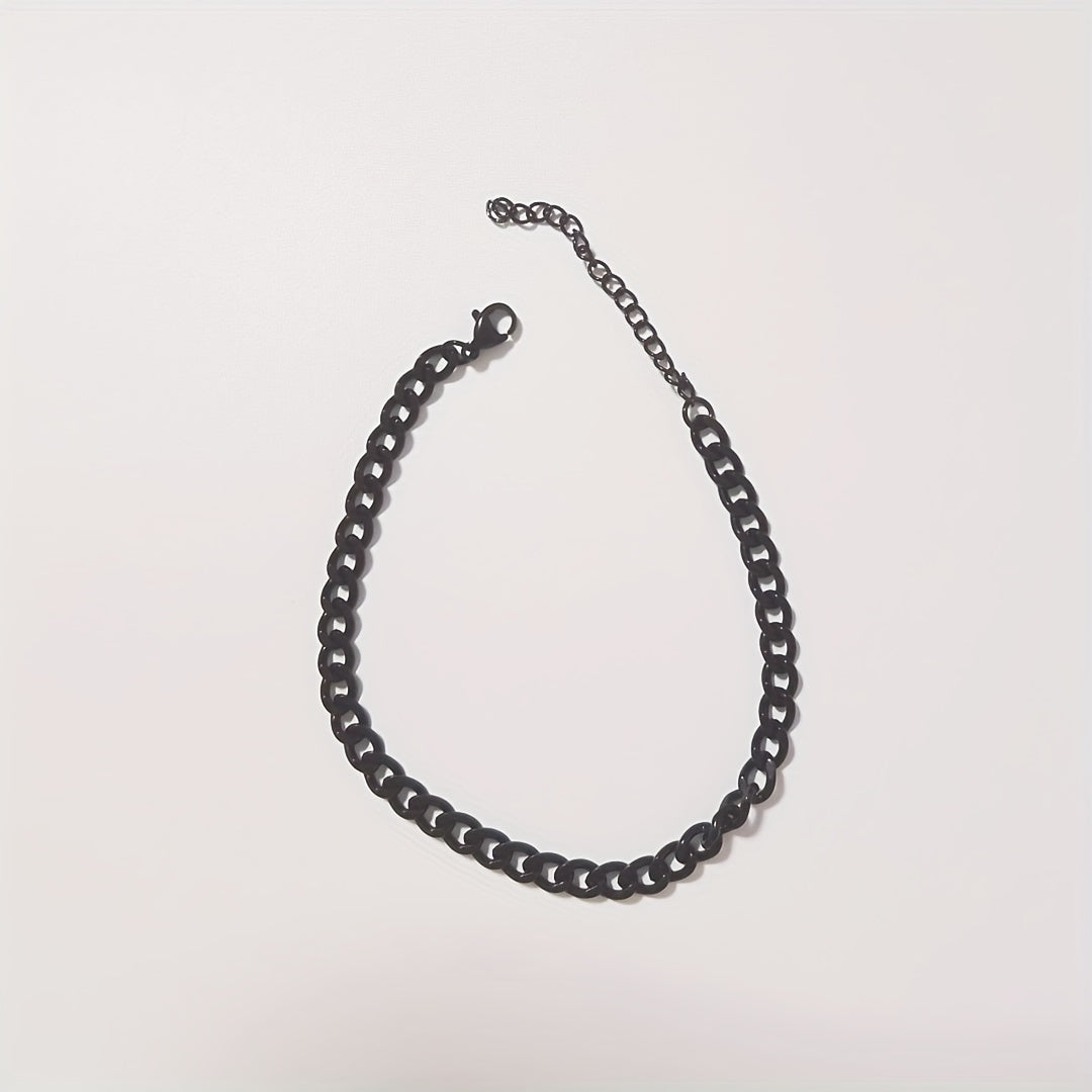 3-7mm Chunky Miami Curb Chain Stainless Steel Bracelet For Men Women Cuban Link Chain Wristband Classic Punk Heavy Jewelry