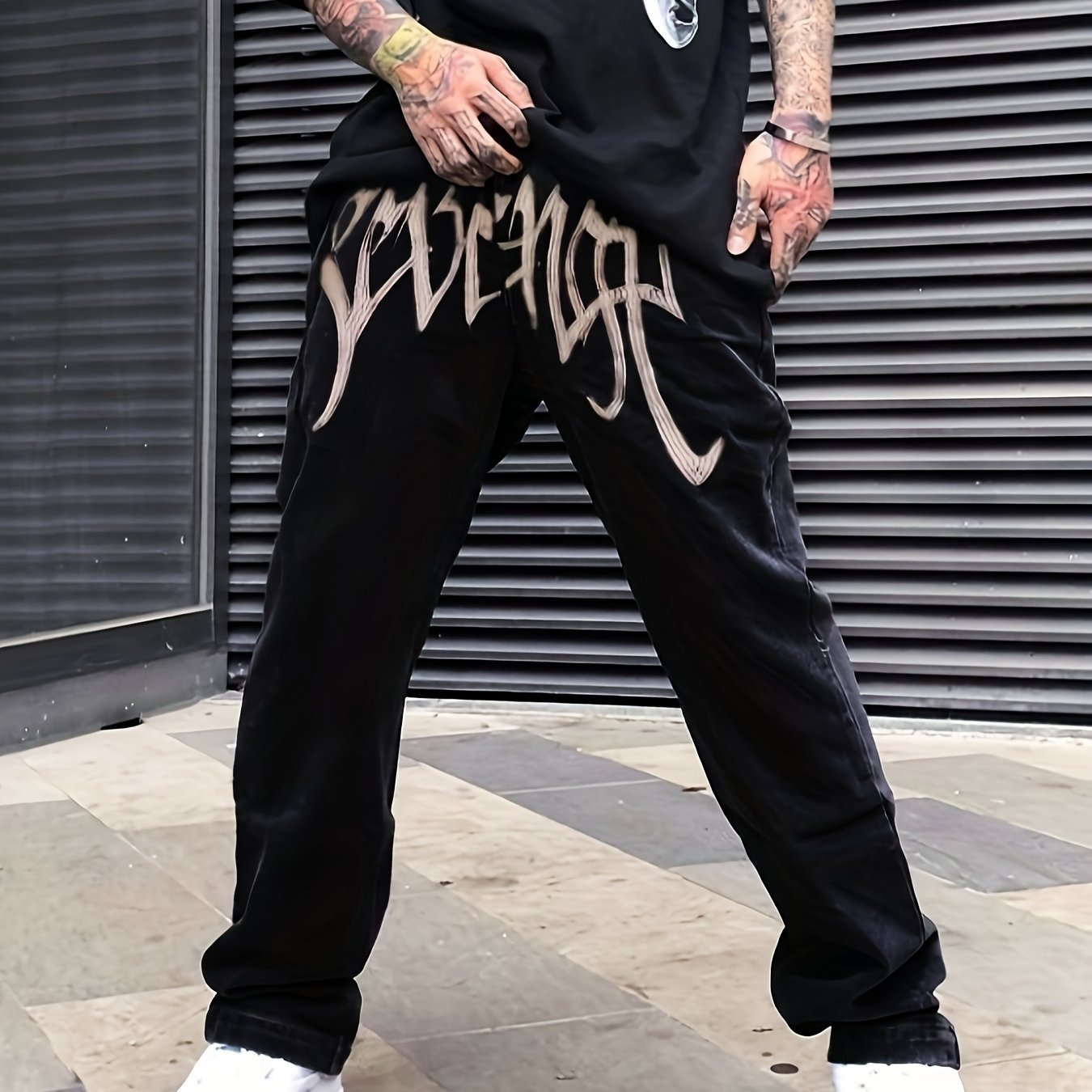 Loose Fit Men's Y2k Casual Jeans, Baggy Street Style For Fall Winter