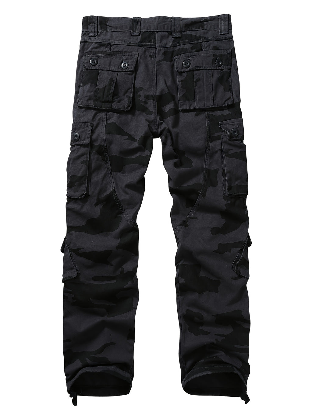 Men's Tactical Camo Cargo Pants - Overalls with Multi Flap Pockets, Loose Fit, and Durable Fabric for Outdoor Enthusiasts - Perfect for Hiking, Fishing, and Camping Adventures