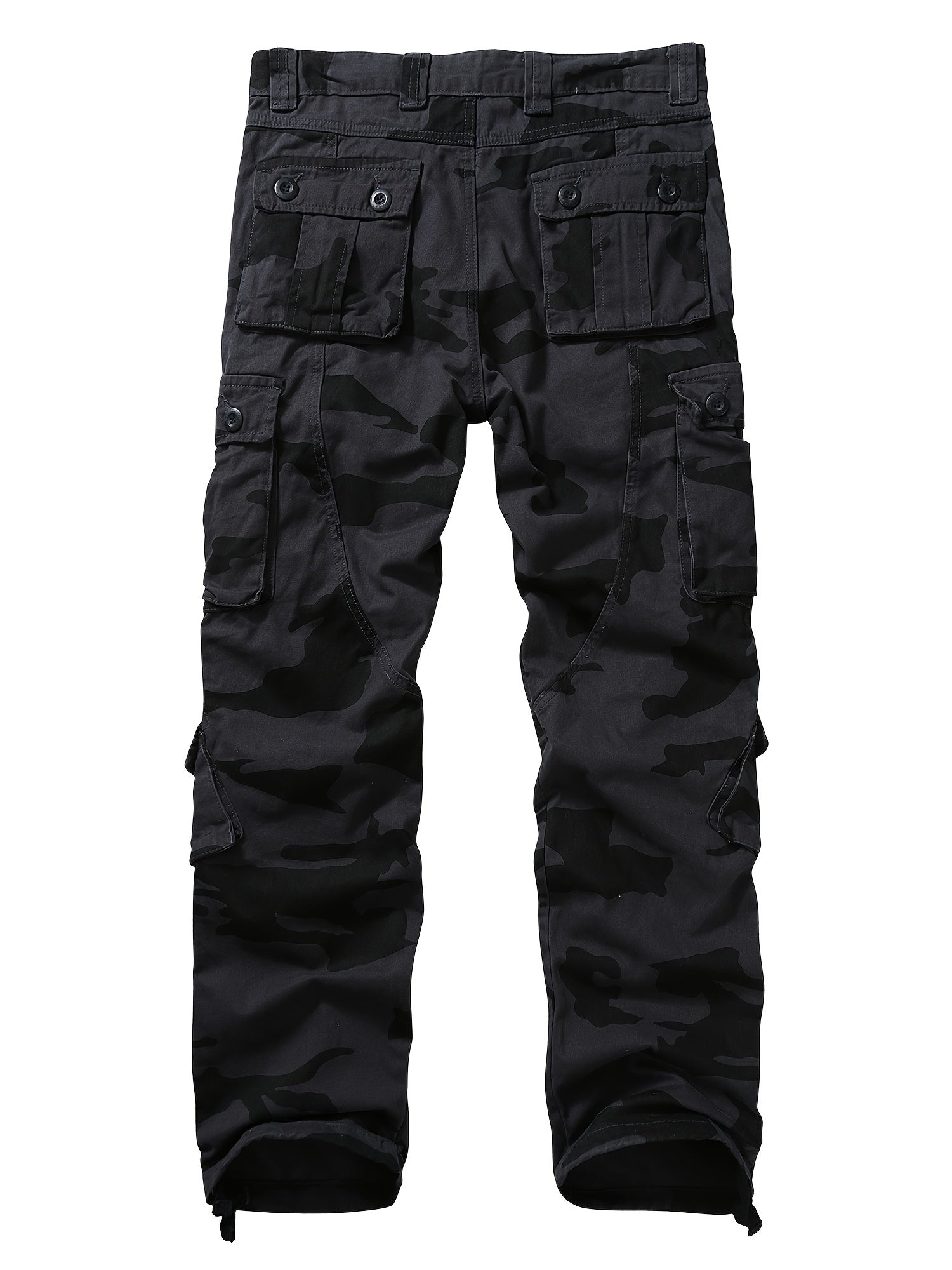 Men's Tactical Camo Cargo Pants - Overalls with Multi Flap Pockets, Loose Fit, and Durable Fabric for Outdoor Enthusiasts - Perfect for Hiking, Fishing, and Camping Adventures
